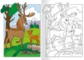 Weiteres Produktbild Malbuch - A4 - mit Aufklebern - Tiere aus dem Wald