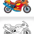 Weiteres Produktbild Omalovánka - A5 - Motorky