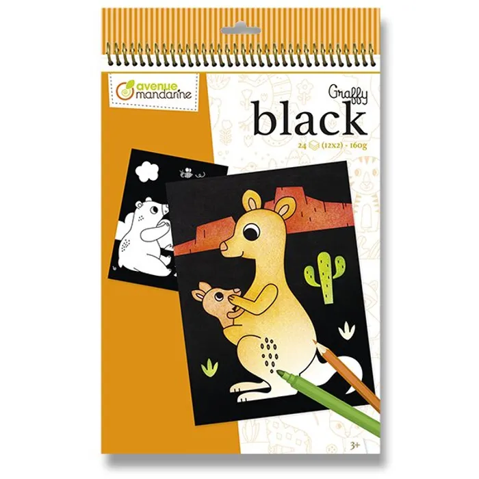 Hauptproduktbild Omalovánky Avenue Mandarine Graffy Black Zvířátka