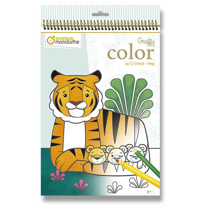 Hauptproduktbild Omalovánky Avenue Mandarine Graffy Color Divoká zvířátka