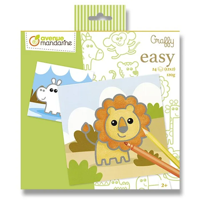 Hauptproduktbild Omalovánky Avenue Mandarine Graffy Easy Divoká zvířátka