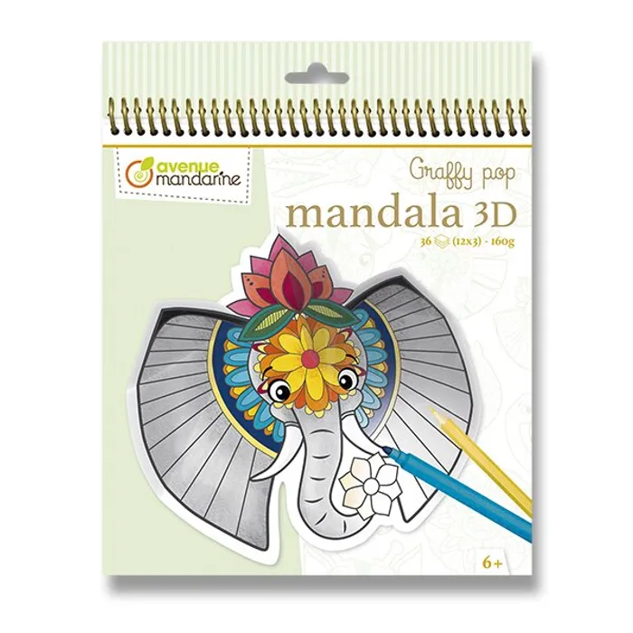 Hauptproduktbild Omalovánky Avenue Mandarine Graffy Pop Mandala 3D Zvířátka savany