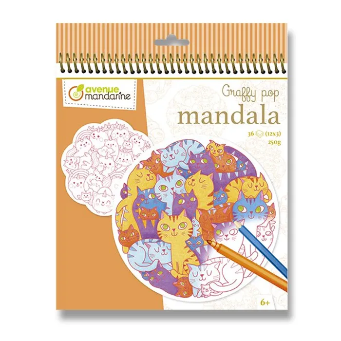 Hauptproduktbild Omalovánky Avenue Mandarine Graffy Pop Mandala Kočičiky