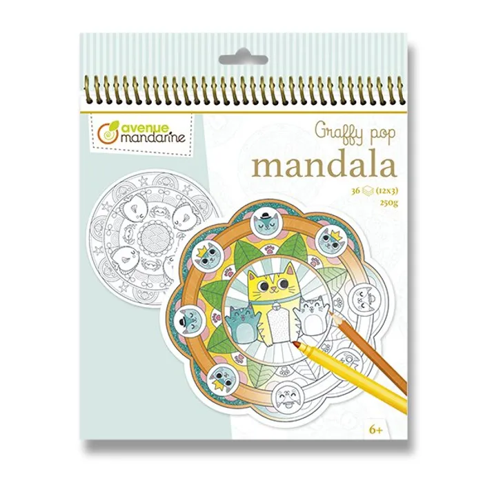 Hauptproduktbild Omalovánky Avenue Mandarine Graffy Pop Mandala Zvířátka