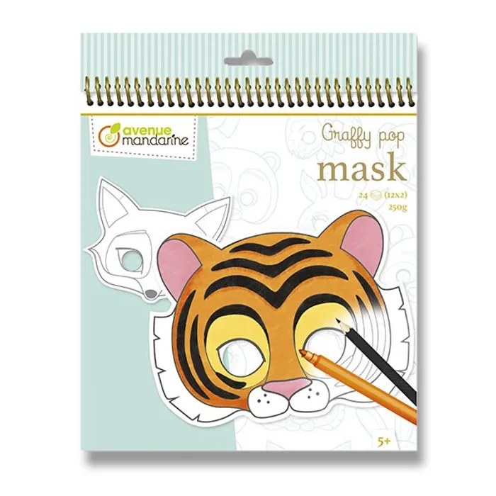 Hauptproduktbild Omalovánky Avenue Mandarine Graffy Pop Mask Zvířátka