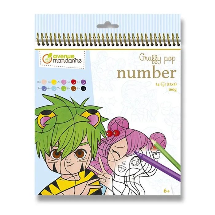 Hauptproduktbild Omalovánky Avenue Mandarine Graffy Pop Number Manga