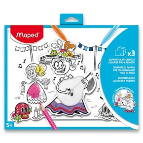 Maped Malvorlagen mit 3D-Effekt A4, verschiedene Motive