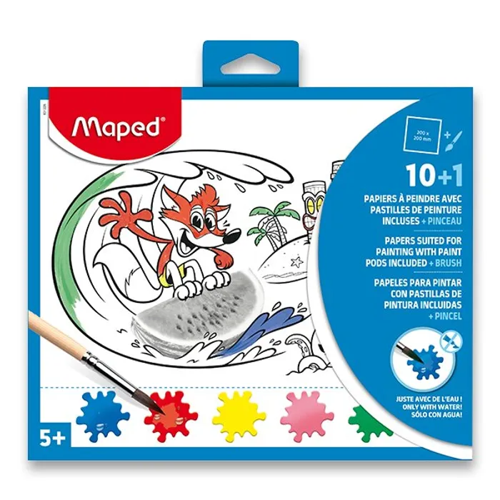 Hauptproduktbild Omalovánky Maped s paletou barev a štětcem 200 x 240 mm, mix motivů