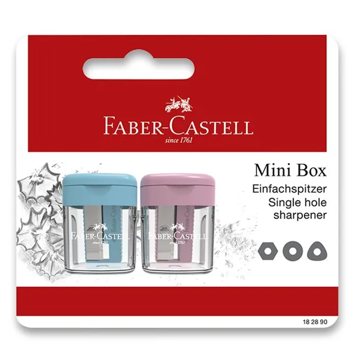 Hauptproduktbild Ořezávátko Faber-Castell Mini 1 otvor, 2 ks, mix barev