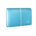 Dokumenten-Organizer mit Gummi DL Opaline klar-blau 13 Fächer