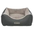 Orthopädisches Bett BENDSON mit Rand, 115 x 105 cm, dunkelgrau/hellgrau - SALE