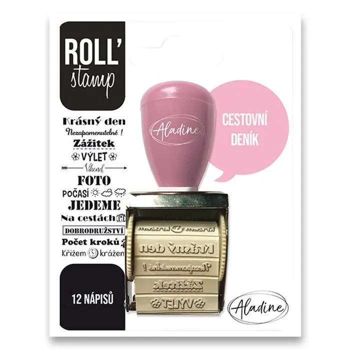 Hauptproduktbild Otočné razítko s nápisy Aladine ROLL Stamp Cestovní deník