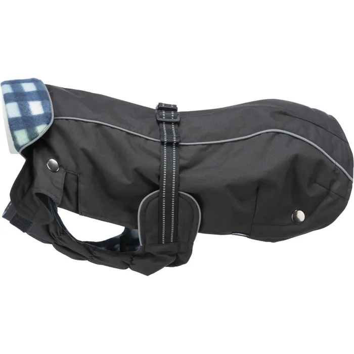 Hauptproduktbild Outdoorový kabátek ROUEN 2v1, střih buldok, černá/modrá S:34cm, hruď:40-66cm, krk:42-48cm