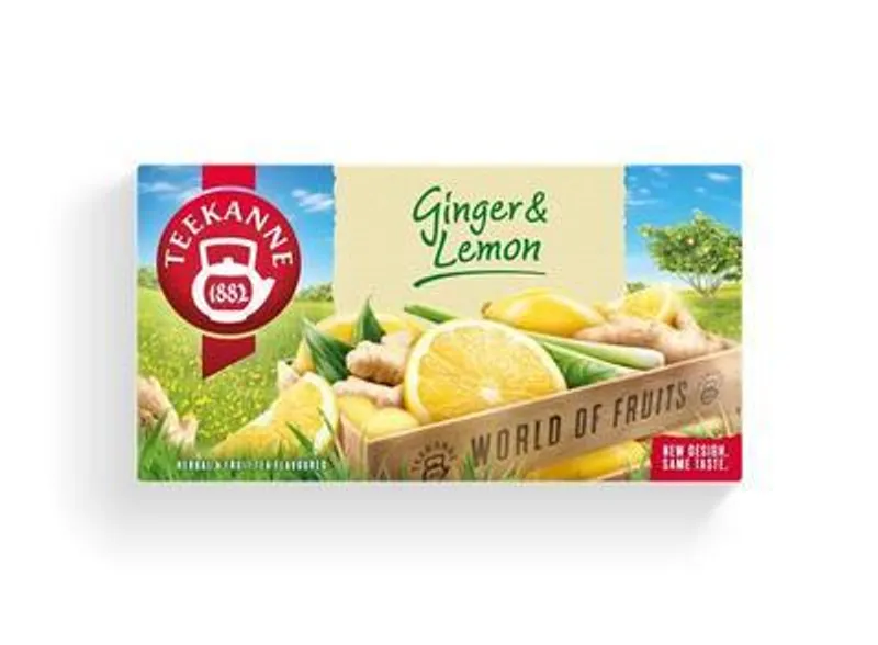 Hauptproduktbild Ovocný čaj "World of Fruits", zázvor-citron, 20 x 1,75g, TEEKANNE