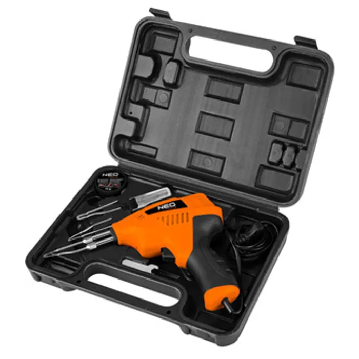 Hauptproduktbild Pájecí pistole s kufříkem 200W, NEO TOOLS 19-152, nastavitelná teplota, ergonomická