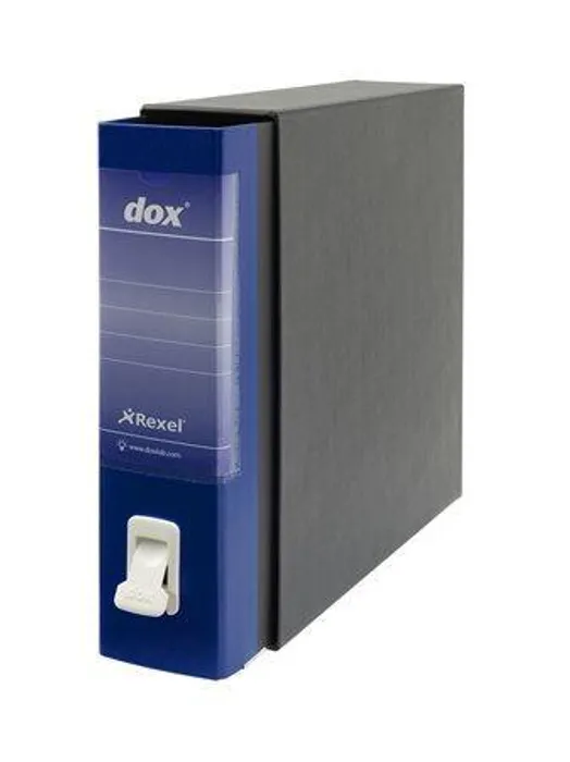 Hauptproduktbild Pákový pořadač s obalem "Dox", modrá, 85 mm, A4, karton
