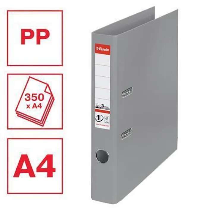 Hauptproduktbild Pákový pořadač "Standard", ochranné spodní kování, šedá, 50 mm, A4, PP, ESSELTE