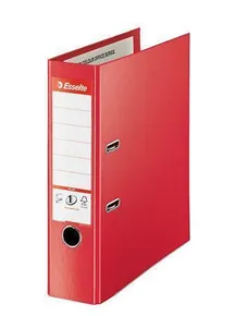 Hebelordner „Standard Plus“, Schutzbodenbeschläge, Vivida rot, 80 mm, A4, PP, ESS