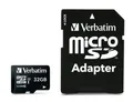 Speicherkarte, microSDHC, 32GB, Class 10 UHS I, mit Adapter, VERBATIM "PRO"