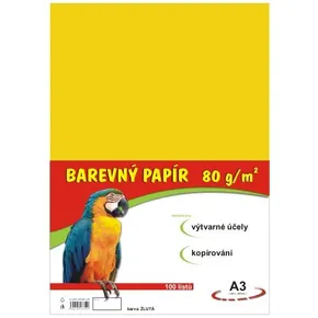 Papier für den Kunstunterricht A3/100/80g gelb