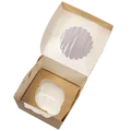 Weiteres Produktbild ECO-Papierbox für Muffins 100x100x100 mm braun mit Fenster [25 Stück]