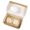 Weiteres Produktbild ECO-Papierbox für Muffins 100x160x100 mm braun mit Fenster [25 Stück]