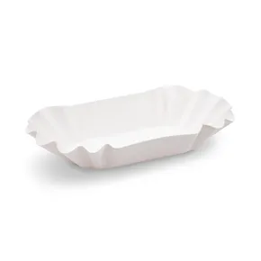 Pappschale (FSC Mix) oval weiß 17,5 x 10 x 3 cm [10 St.]