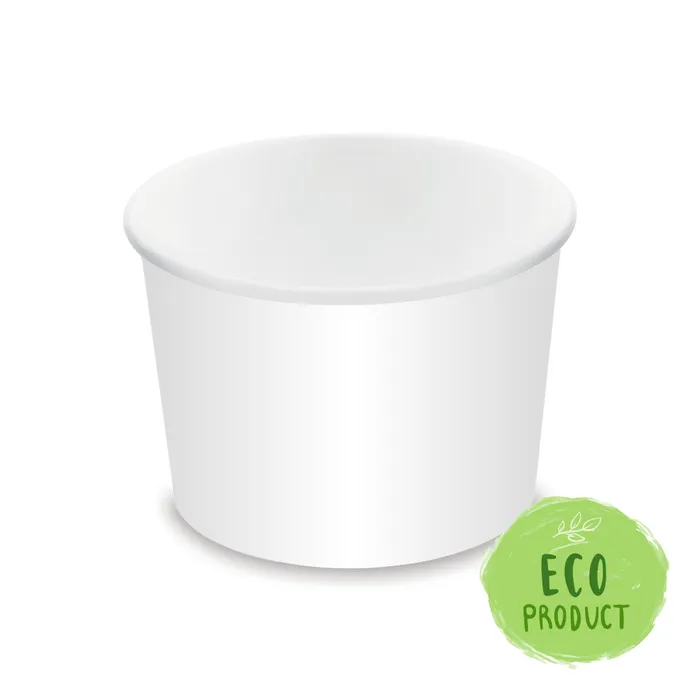 Hauptproduktbild Papírová miska kulatá bílá 500 ml, M (průměr 115 mm) [50 ks]