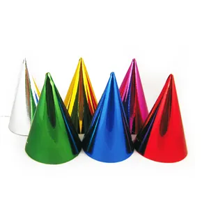 Papierhut bunt gemischt durchmesser 10,5 x 16 cm [6 St.]