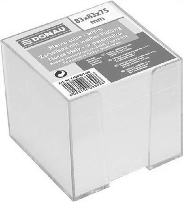 Hauptproduktbild Papírové bločky v kostce 83x83x75 mm, nelepené se stojánkem, DONAU