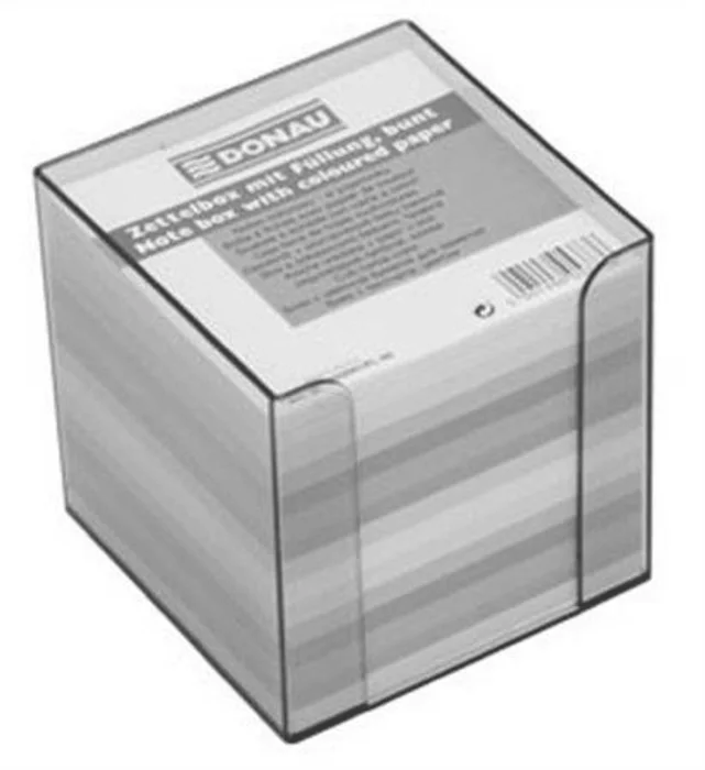 Hauptproduktbild Papírové bločky v kostce 89x89x85 mm, nelepené se stojánkem, DONAU, barevné