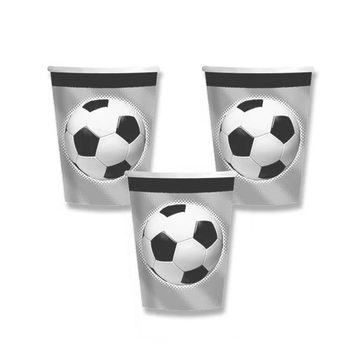 Hauptproduktbild Papírové kelímky Fotbal objem 0,25 l, 8 ks