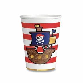 Pappbecher Pirates Map 0,25 l [8 Stk.]