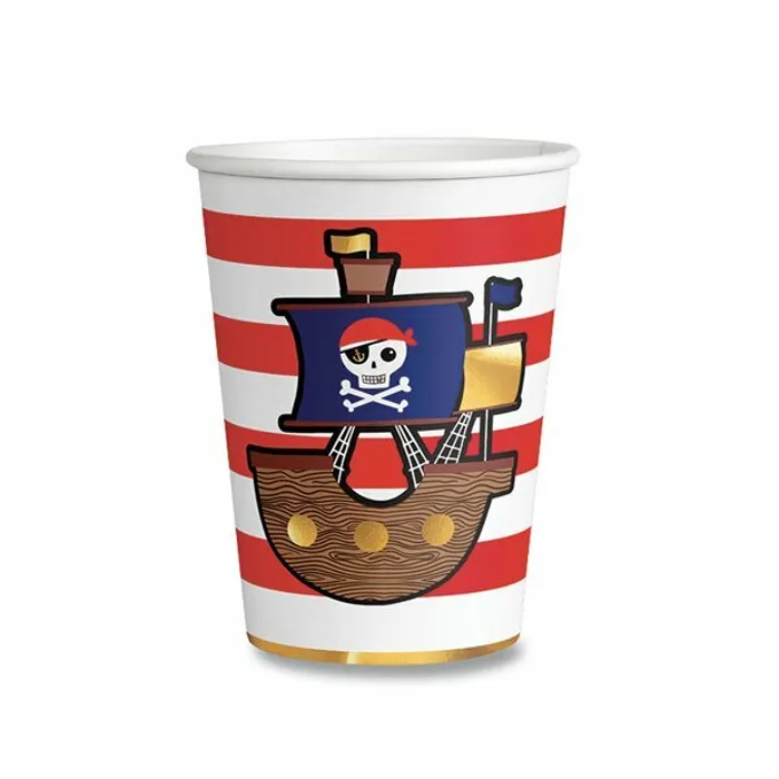 Hauptproduktbild Papírové kelímky Pirates Map objem 0,25 l, [8 ks]