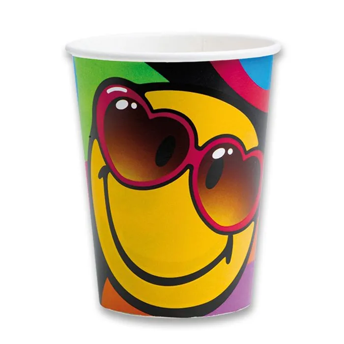 Hauptproduktbild Papírové kelímky Smiley objem 0,25 l, 8 ks
