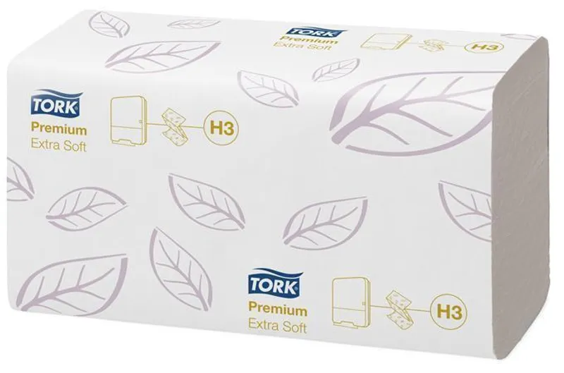 Hauptproduktbild Papírové ručníky skládané Tork 100278 Premium Extra Soft H3 2vr bílé [3000 ks]