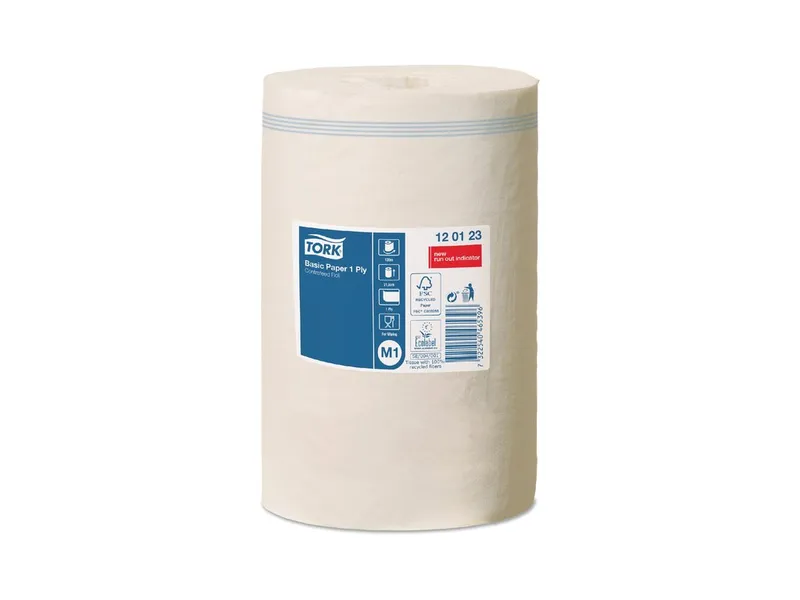 Hauptproduktbild Papírové ručníky v miniroli TORK 120123 BASIC UNIVERSAL 310 bílá M1 1 vrstvé [1 ks]