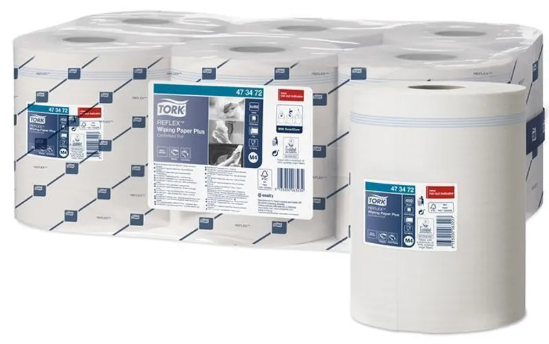 Hauptproduktbild Papírové ručníky v roli TORK 473472 Reflex Plus M4 2vrstvy bílé [1 ks]