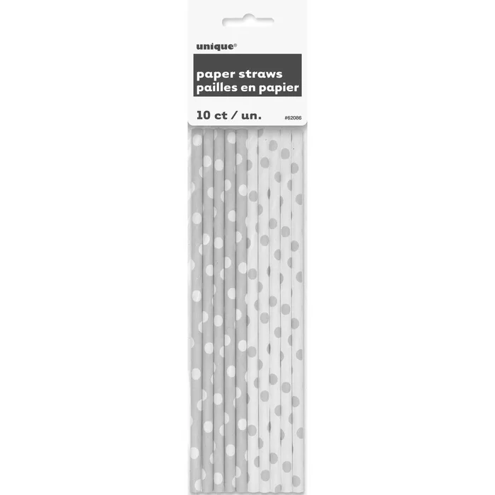 Hauptproduktbild Papírové slámky růžovo-bílé [10 ks]