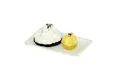 Pappteller weiß 13 x 20 cm RECY [100 St.]