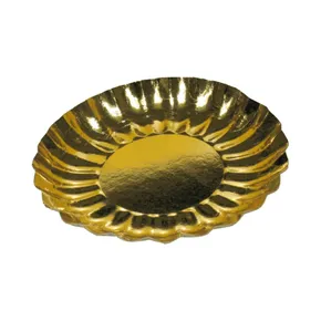 Pappteller rund Durchmesser 21 cm gold [25 Stück]