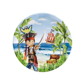 Papier-Teller, Durchmesser 23 cm, KAPITÄN JACK [10 Stück]