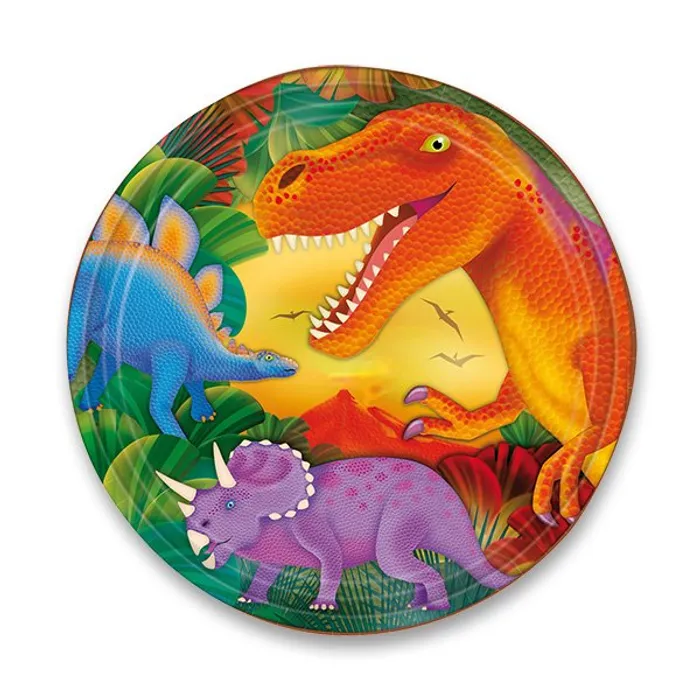 Hauptproduktbild Papírové talířky Dinosauři průměr 23 cm, 8 ks