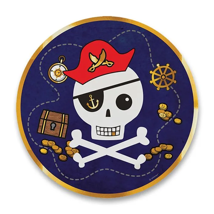 Hauptproduktbild Papírové talířky Pirates Map průměr 22,8 cm, [8 ks]