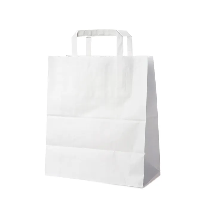 Hauptproduktbild Papírové tašky 26+14 x 32 cm bílé [50 ks]