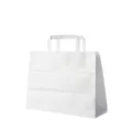 Papiertragetasche weiß 32+16 x 27 cm [250 St.]