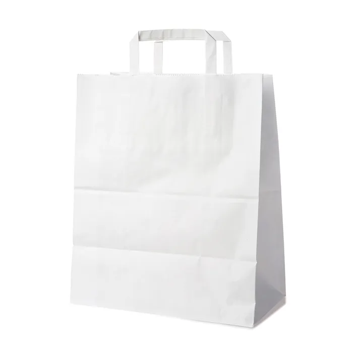 Hauptproduktbild Papírové tašky 32+16 x 39 cm bílé [250 ks]