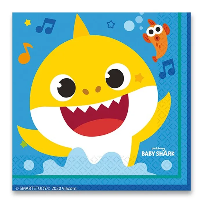 Hauptproduktbild Papírové ubrousky Baby Shark 33 x 33 cm, [16 ks]