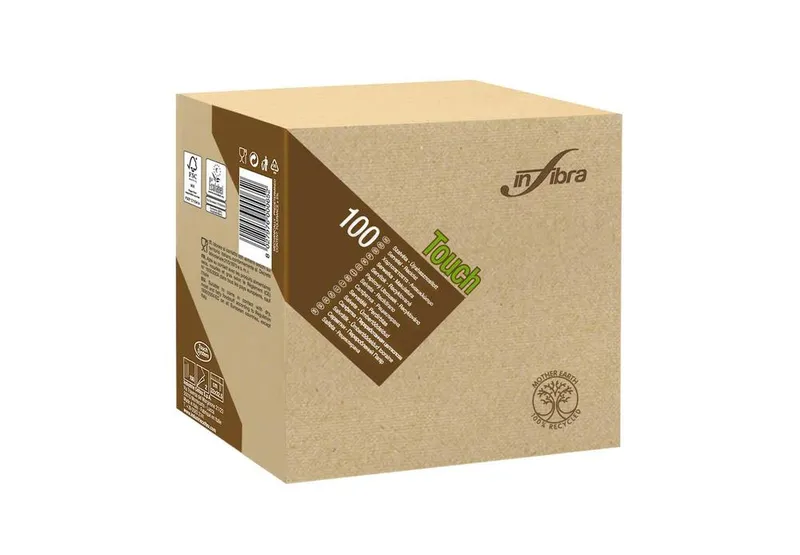 Hauptproduktbild Papírové ubrousky BIO-EKO INFIBRA 2-vrst. 33x33 cm béžové [100 ks]