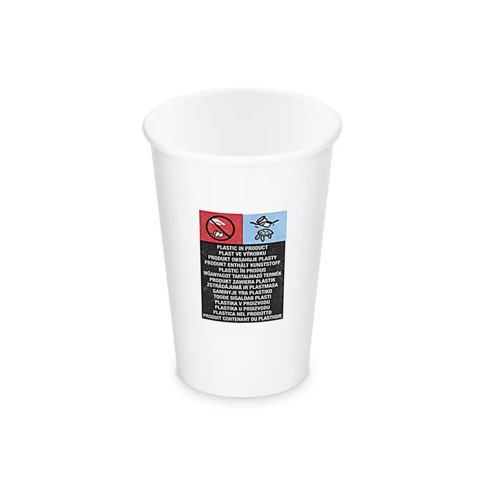 Hauptproduktbild Papírový kelímek bílý 330 ml, L (průměr 80 mm) [50 ks]